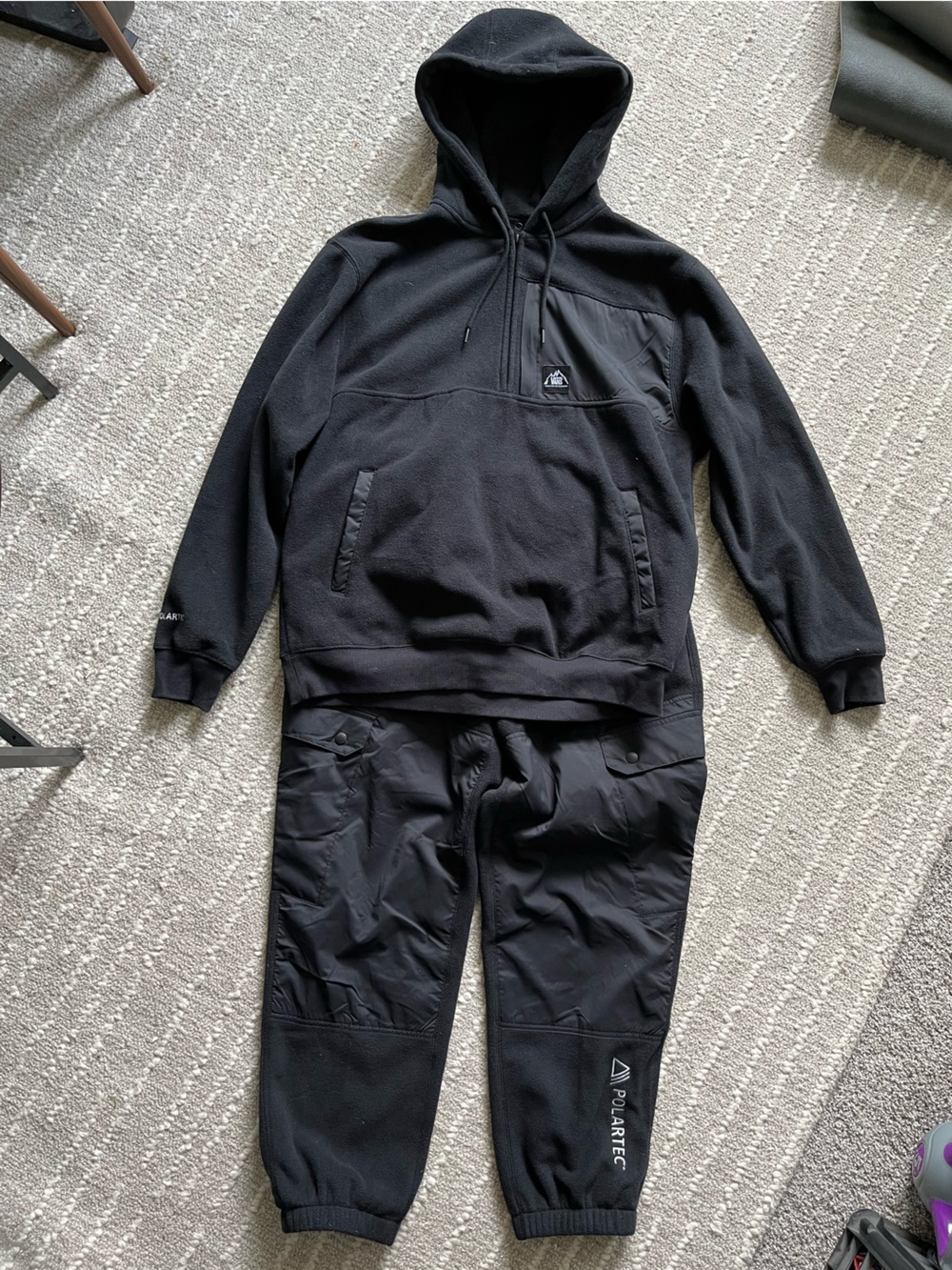 Vans Black Fleece Polartec Jogger 2-Piece Lounge Set Size Large MSRP $300